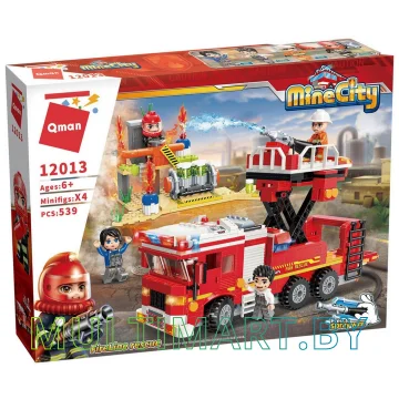 Конструктор Qman Mine City 12013 FireLine rescue (539 деталей)